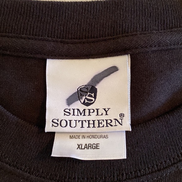 Simply Southern Collection Preppy Plaid Long Sleeve Women's T-Shirt Black - XL - Picture 8 of 13